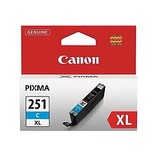 Canon 251XL Cyan High Yield Ink Cartridge (6449B001)