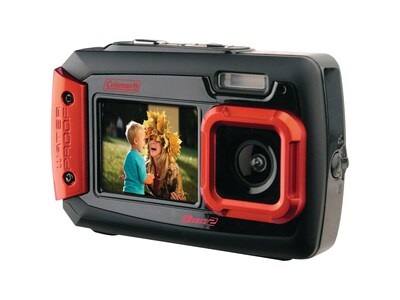 Coleman Duo2 2V9WP 20 Megapixels Point & Shoot Camera, Red