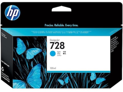 HP 728 Cyan Standard Yield Ink Cartridge (F9J67A)