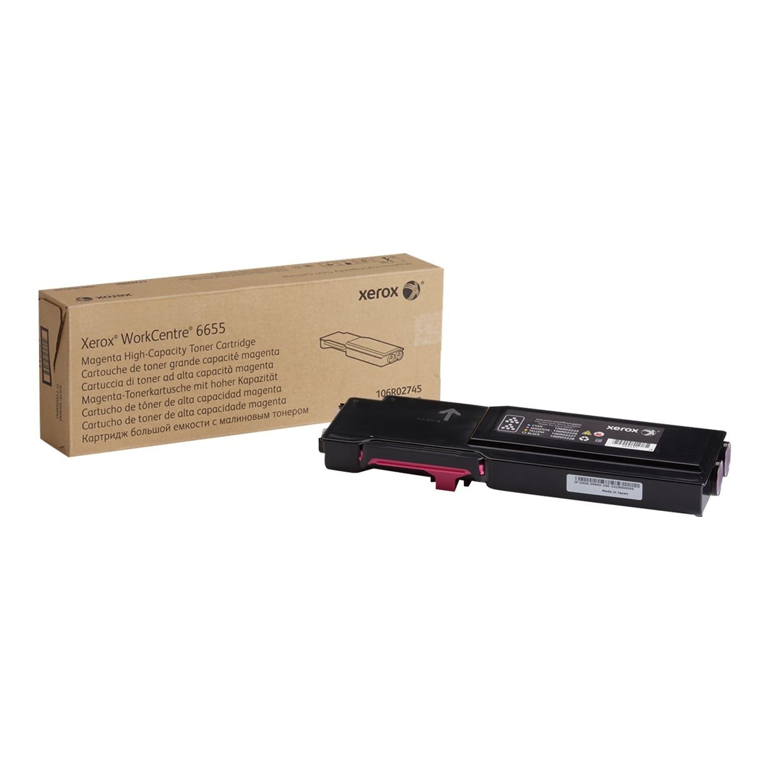 Xerox 106R02745 Magenta High Yield Toner Cartridge, Prints Up to 7,500 Pages (XER 106R02745)