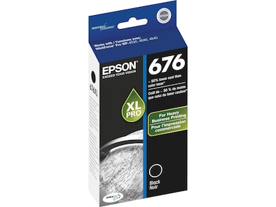 Epson T676XL Black, Cyan, Magenta, Yellow High Yield Ink Cartridges, 4/Pack