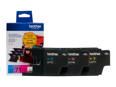 Brother LC713PKS Cyan/Magenta/Yellow Standard Yield Ink Cartridge,   3/Pack