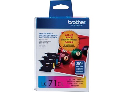 Brother LC713PKS Cyan/Magenta/Yellow Standard Yield Ink Cartridge,   3/Pack
