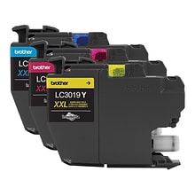 Brother LC30193PKS Cyan/Magenta/Yellow Extra High Yield Ink Cartridge, 3/Pack