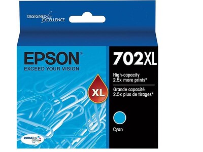 Epson T702XL Cyan High Yield Ink Cartridge (T702XL220-S)