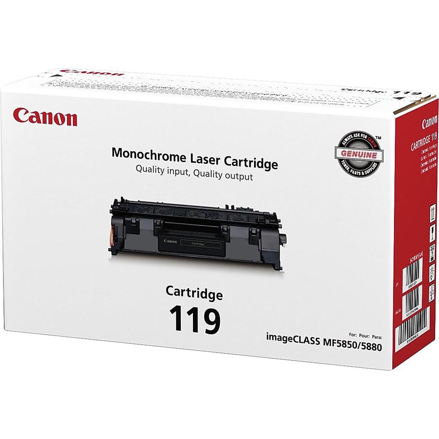 Canon 119 Black Standard Yield Toner Cartridge (3479B001)