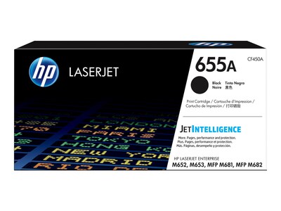 HP 655A Black Standard Yield Toner Cartridge   (CF450A)