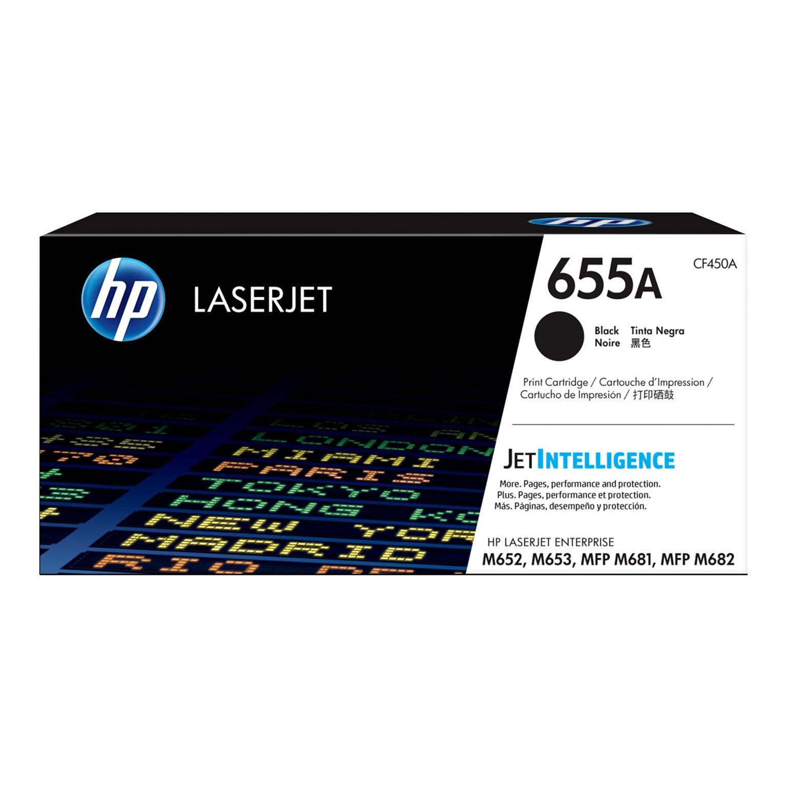 HP 655A Black Standard Yield Toner Cartridge   (CF450A)