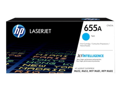 HP 655A Cyan Standard Yield Toner Cartridge   (CF451A)