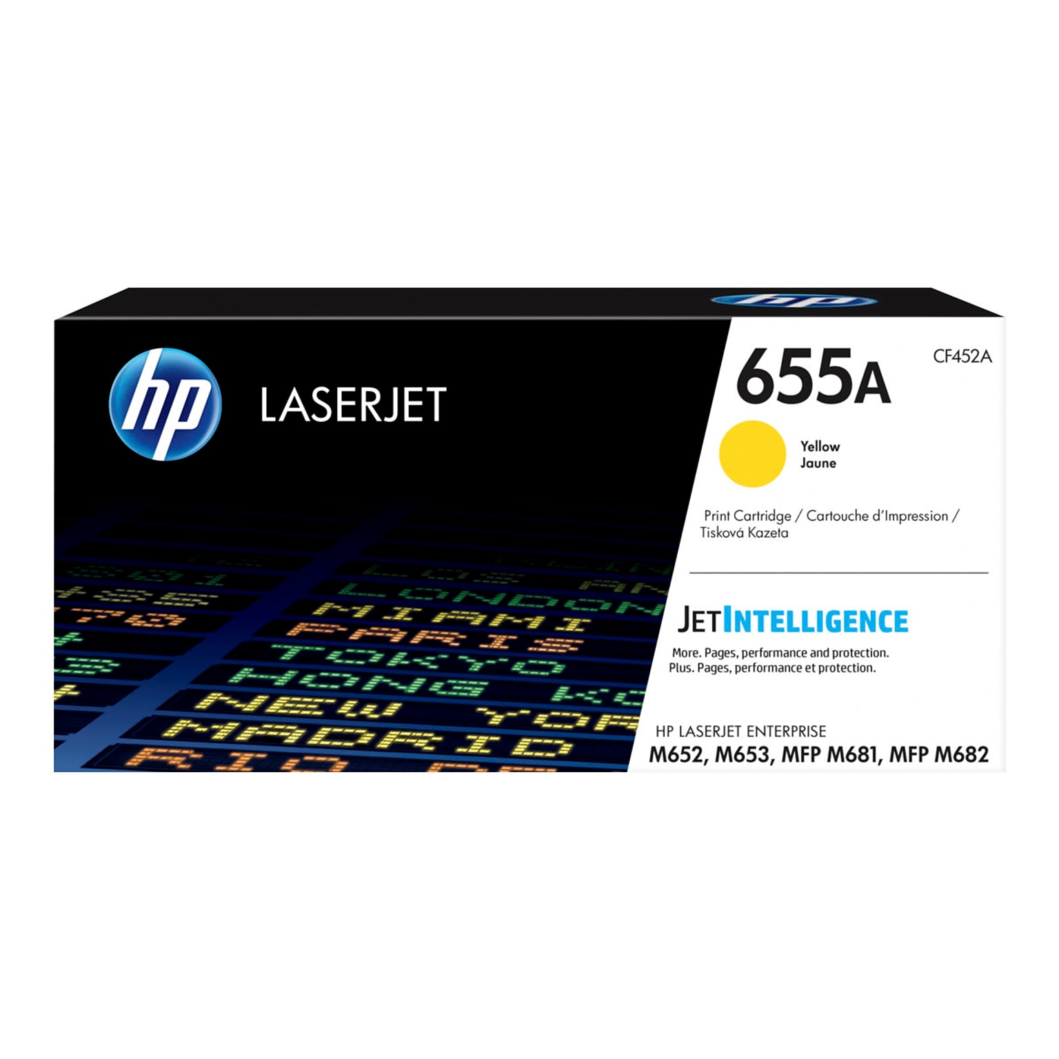 HP 655A Yellow Standard Yield Toner Cartridge   (CF452A)