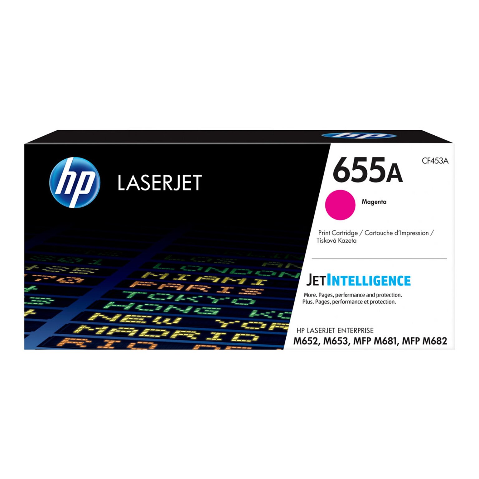 HP 655A Magenta Standard Yield Toner Cartridge   (CF453A)