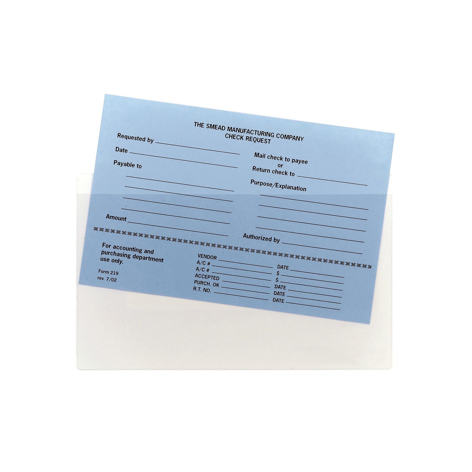 Smead Self-Adhesive Poly Pockets, 5 x 8.75, Clear, 100/Box (68185)