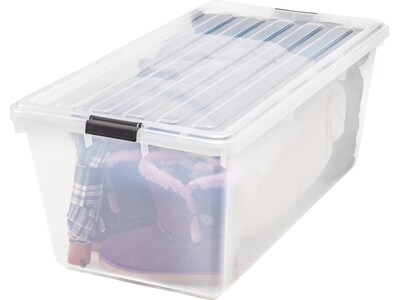 IRIS 91 Qt. Storage Box, Clear 4/Carton (CB-80)