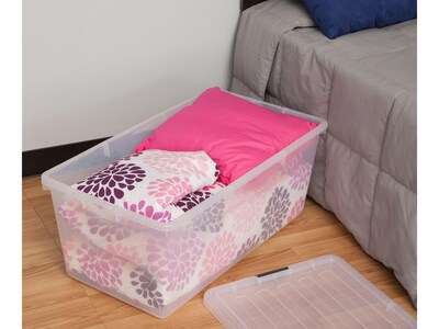 IRIS 91 Qt. Storage Box, Clear 4/Carton (CB-80)