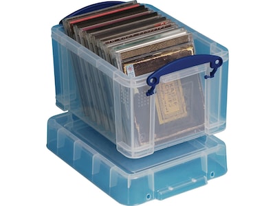 Really Useful Box® 3 Liter Snap Lid Storage Bin, Clear (3L CL)