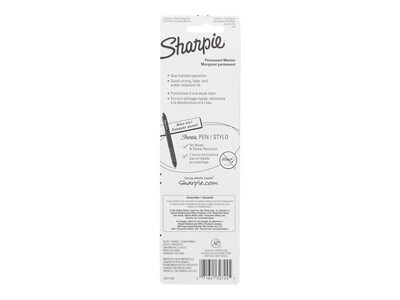 Sharpie Retractable Permanent Markers, Fine Tip, Black, 2/Pack (32724)