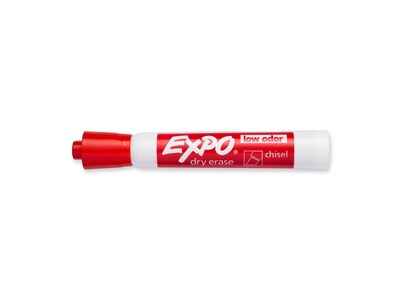 Expo Dry Erase Markers, Chisel Point, Red, Dozen (80002)