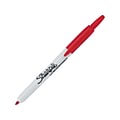 Sharpie Retractable Permanent Markers, Fine Tip, Red, 12/Pack (32702)