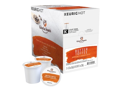 Gloria Jeans Butter Toffee Coffee Keurig® K-Cup® Pods, Medium Roast, 24/Box (60051-012)