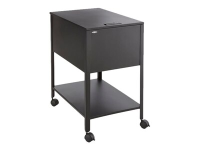 Safco Extra Deep Metal Mobile File Cart with Lockable Wheels, Black (5363BL)