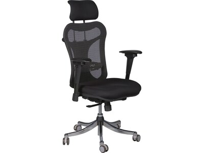 MooreCo Ergo Mesh Back Fabric Executive Chair, Black (34434)