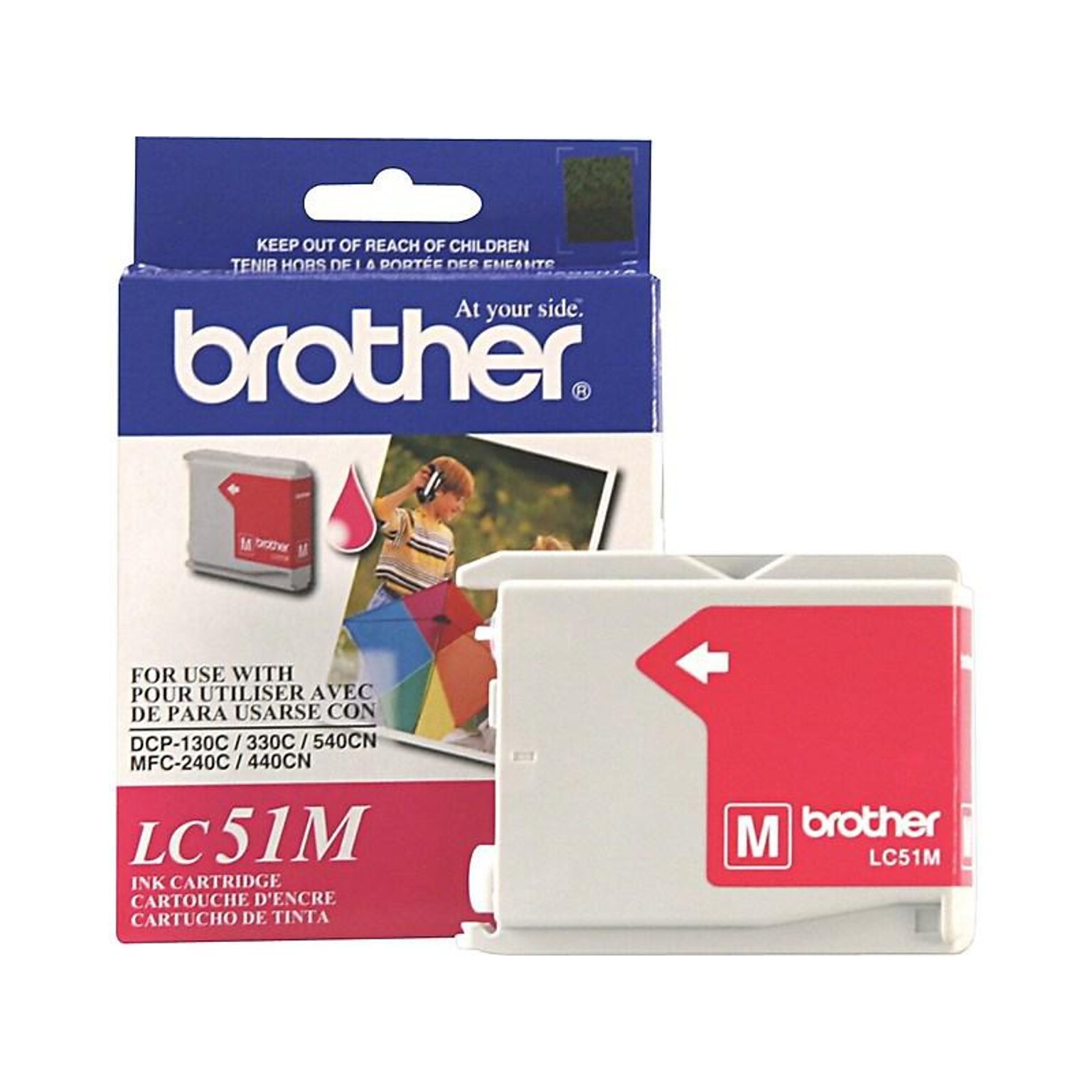 Brother LC51M Magenta Standard Ink Cartridge, Prints Up to 400 Pages