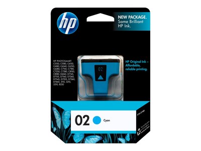 HP 02 Cyan Standard Yield Ink Cartridge (C8771WN#140)