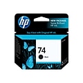 HP 74 Black Standard Yield Ink Cartridge (CB335WN#140)