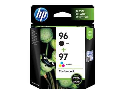 HP 96/97 Black/Tri-Color Standard Yield Ink Cartridge, 2/Pack (C9353FN#140)