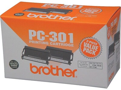 Brother PC-301 Black Standard Yield Fax Cartridge, 2/Pack (PC3012PK)