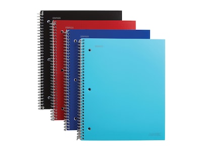 Staples Premium 1-Subject Notebook, 8.5 x 11, Graph Ruled, 100 Sheets, Assorted Colors (25855M)