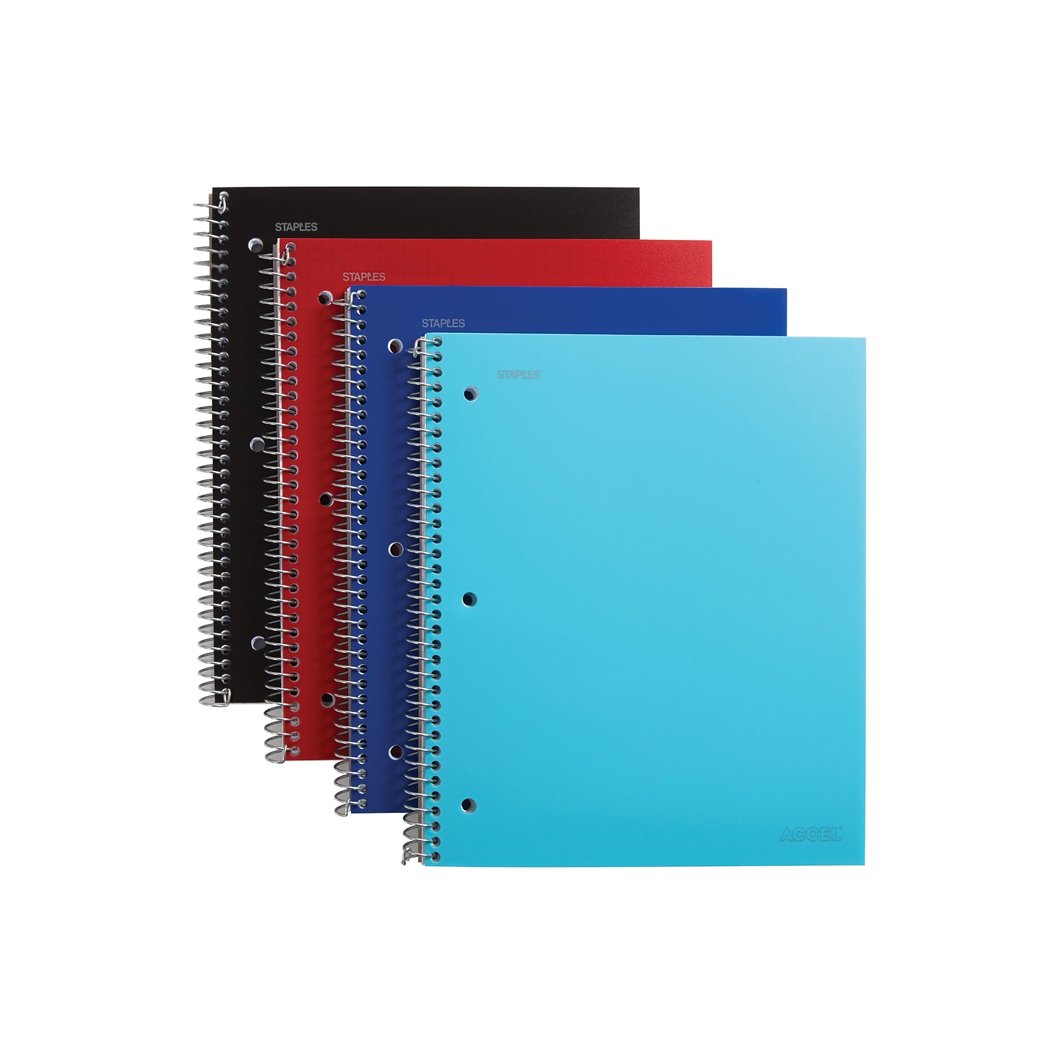 Staples Premium 1-Subject Notebook, 8.5 x 11, Graph Ruled, 100 Sheets, Assorted Colors (25855M)