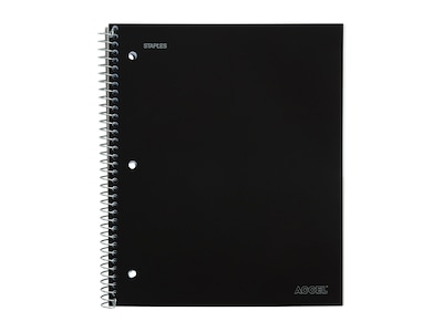 Staples Premium 1-Subject Notebook, 8.5" x 11", Graph Ruled, 100 Sheets, Assorted Colors (25855M)