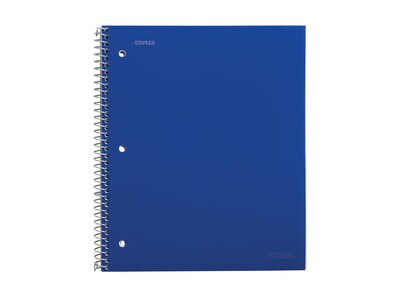 Staples Premium 1-Subject Notebook, 8.5" x 11", Graph Ruled, 100 Sheets, Assorted Colors (25855M)