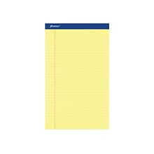 Ampad Notepads, 8.5 x 14, Wide Ruled, Canary, 50 Sheets/Pad, 12 Pads/Pack (TOP 20-230)