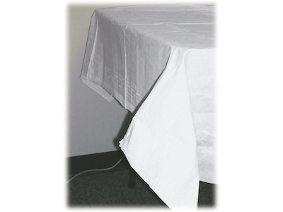Tatco 108"W x 54"D Solid Table Covers White 20/Carton (31108)