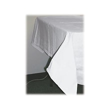 Tatco 108W x 54D Solid Table Covers White 20/Carton (31108)