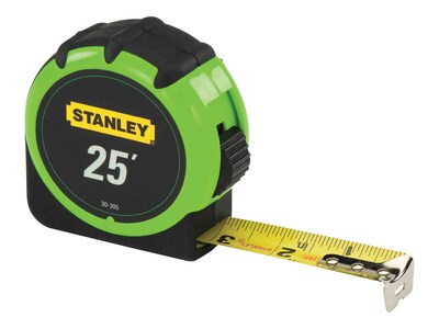 Stanley High Visibility 25 Tape Measure, Polymer (30-305)