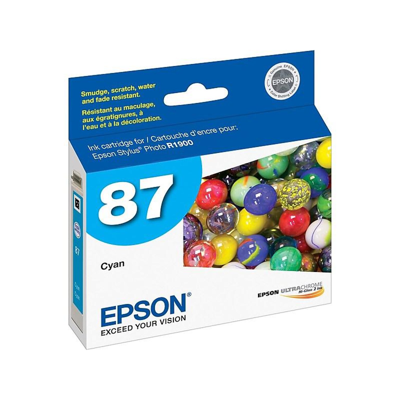 Epson T87 Ultrachrome Cyan Standard Yield Ink Cartridge