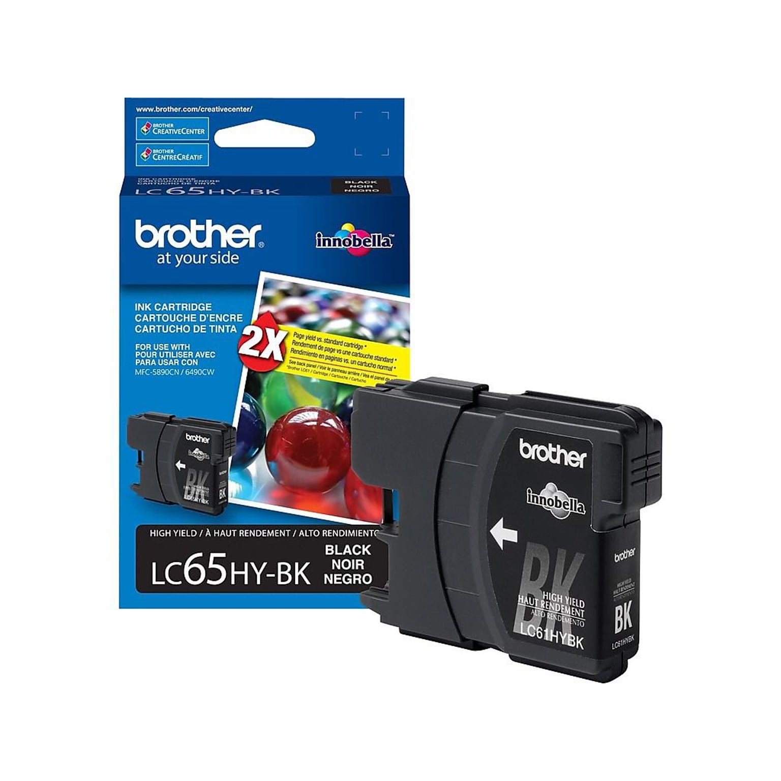 Brother LC 65 Black High Yield Ink Cartridge (LC65HYBKS)