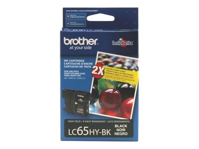 Brother LC 65 Black High Yield Ink Cartridge (LC65HYBKS)