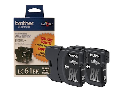 Brother LC612PKS Black Standard Yield Ink Cartridge,   2/Pack