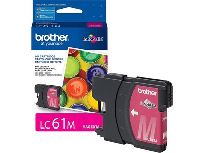 Brother LC61MS Magenta Standard Yield Ink Cartridge, Prints Up to 325 Pages