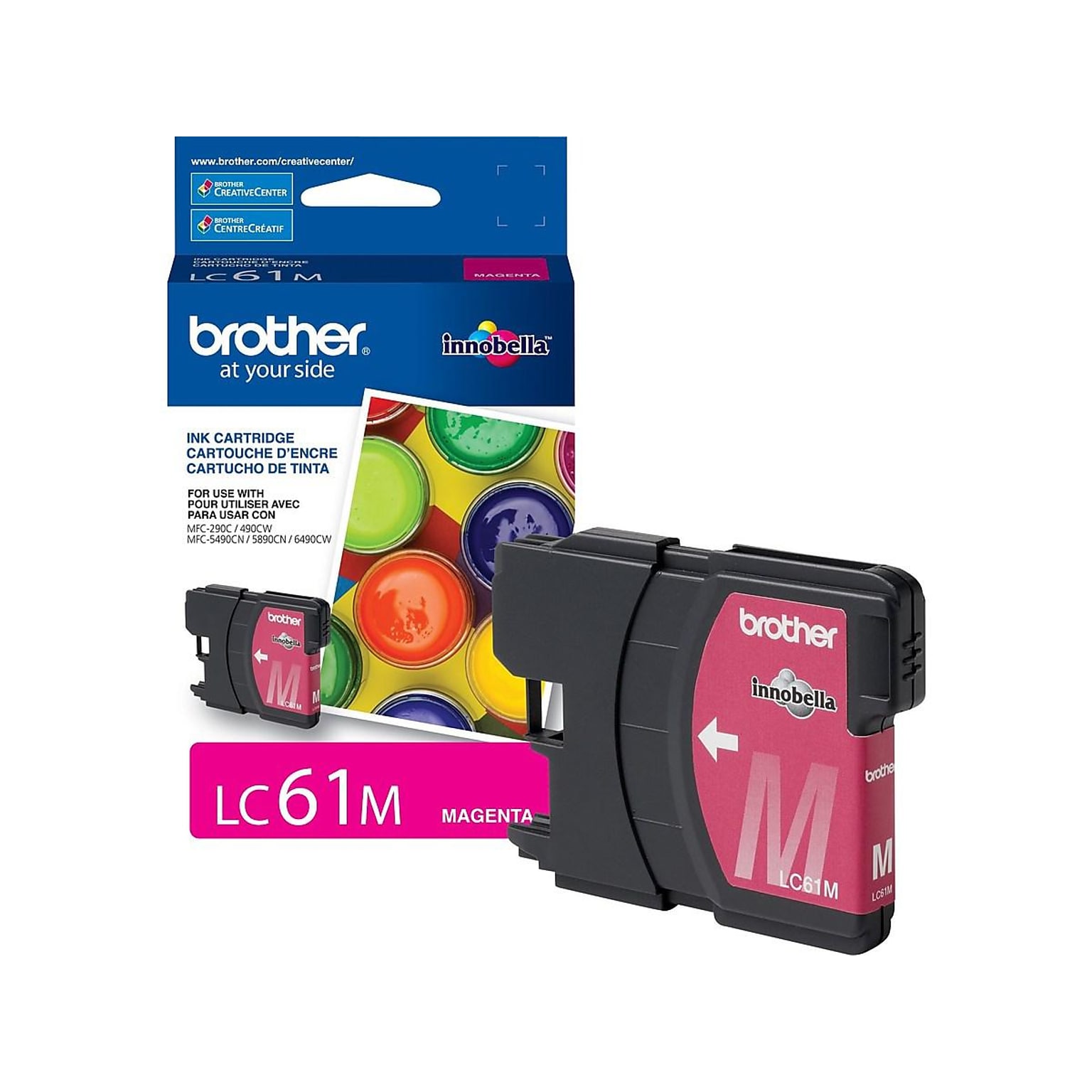 Brother LC61MS Magenta Standard Yield Ink Cartridge, Prints Up to 325 Pages