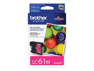 Brother LC61MS Magenta Standard Yield Ink Cartridge, Prints Up to 325 Pages