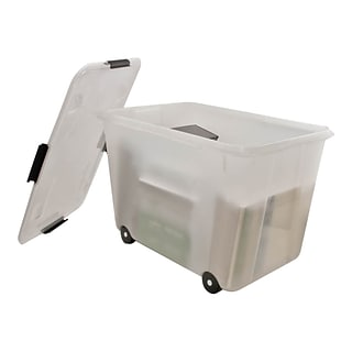 Advantus 60 Quart Storage Box, Clear (34009)