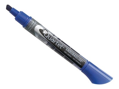 Quartet EnduraGlide Dry Erase Markers, Chisel Tip, Blue, 12/Pack (5001-3M)