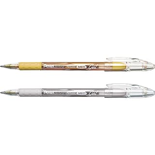 Pentel Sunburst Gel Pens, Medium Point, Assorted Ink, 2/Pack