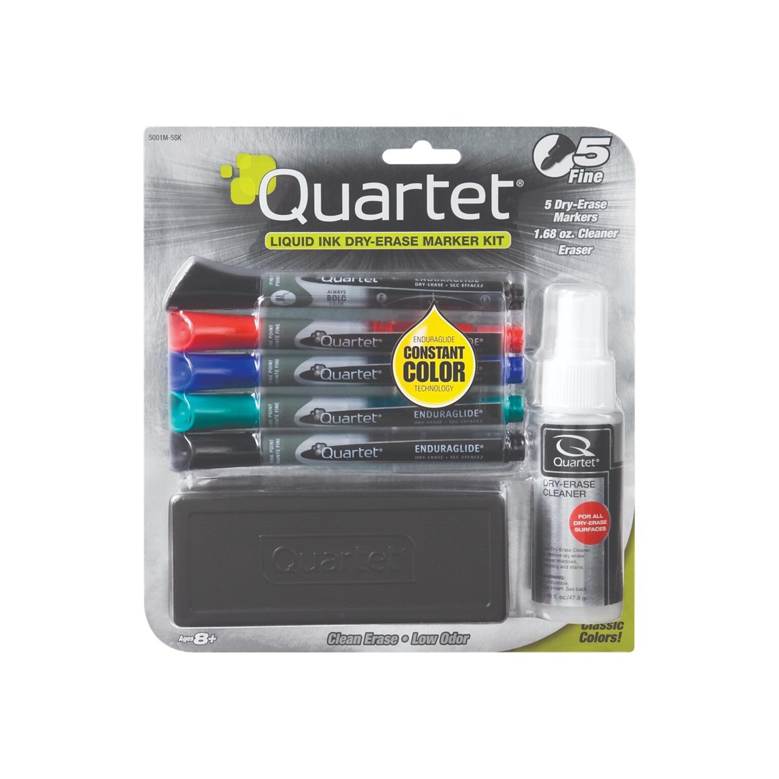 Quartet EnduraGlide Dry Erase Kits, Assorted Colors (5001M5SK)