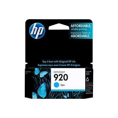 HP 920 Cyan Standard Yield Ink Cartridge (CH634AN#140)